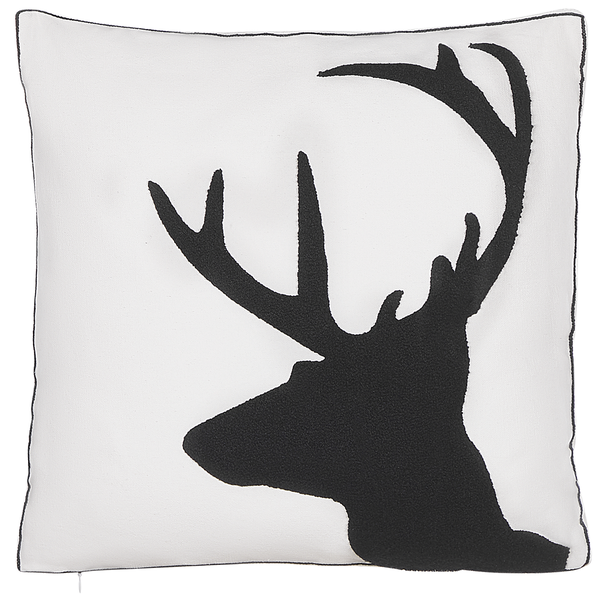 Dekokissen 2er Set SHADRACK Baumwolle 45 x 45 cm Weiß Weihnachtsmotiv