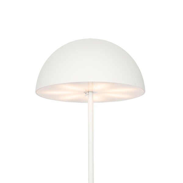 QAZQA - Modern AußenStehleuchte I Stehlampe I Standleuchte I Lampe I Leuchte weiß wiederaufladbar 3-stufig dimmbar - Keira Touch-funktion Dimmer I Dimmbar I Außenbeleuchtung - Kunststoff Rund - I (nic