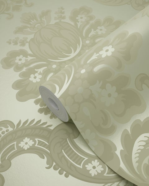 Origin Wallcoverings Tapete Ornamente Hellgrün - 53 cm x 10.05 m - 346525
