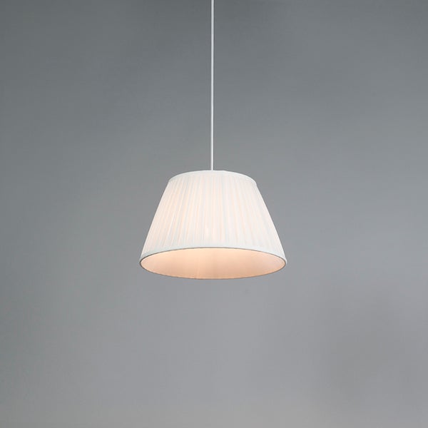 Retro-Hängelampe weiß 35 cm - Plisse