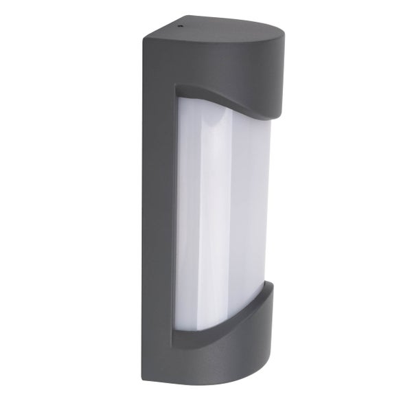 Graue Aussenleuchte zur Wandmontage