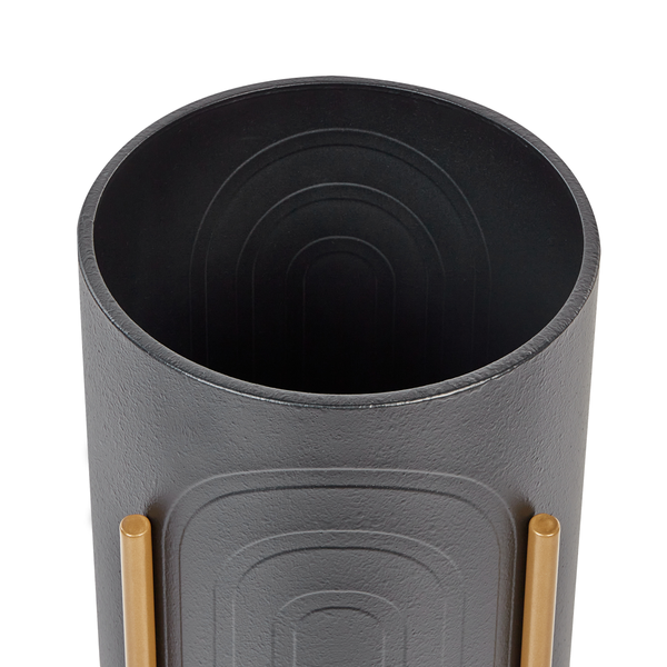 Blumentopf mit Beinen SEROTINA Metall 32 cm Schwarz