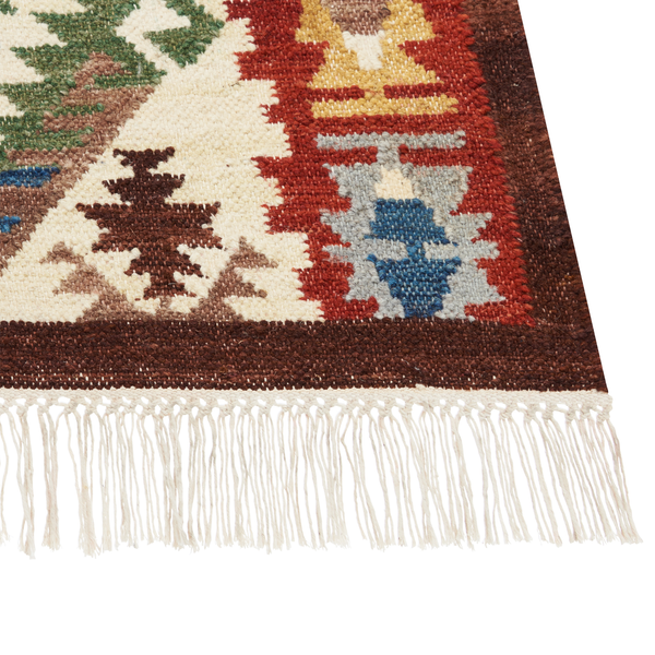 Teppich AREVIK Bunt 160 x 230 cm Wolle Kelim