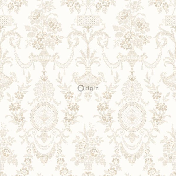Origin Wallcoverings Tapete Ornamente Weiß - 53 cm x 10.05 m - 326134