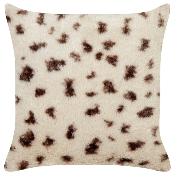Dekokissen 2er Set KASRA Webpelz 45 x 45 cm Hellbeige Abstraktes Muster