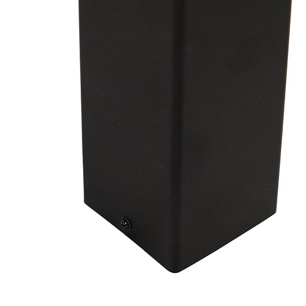Stehende Außenlampe schwarz mit opalweißem Schirm 30 cm - Dänemark