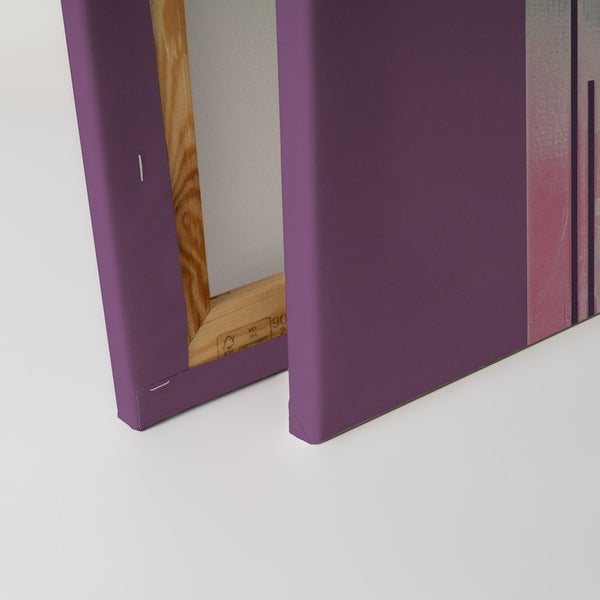 Nahaufnahme einer Leinwand auf einem Holzkeilrahmen