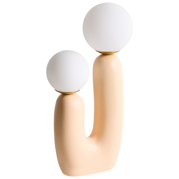 Dekorative Tischleuchte mit zwei Kugellampen