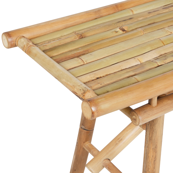Gartenbänke 2er Set TINDARI 180 cm Bambusholz Hellbraun