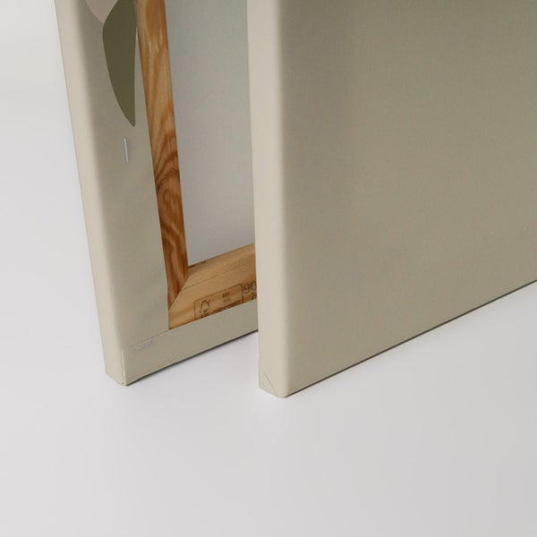 Detailansicht einer Leinwand mit Holzrahmen