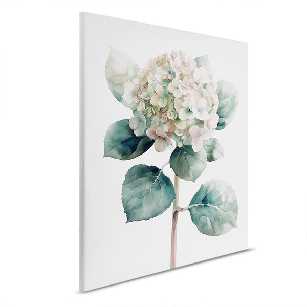 Gemälde einer Hortensienblüte auf Leinwand