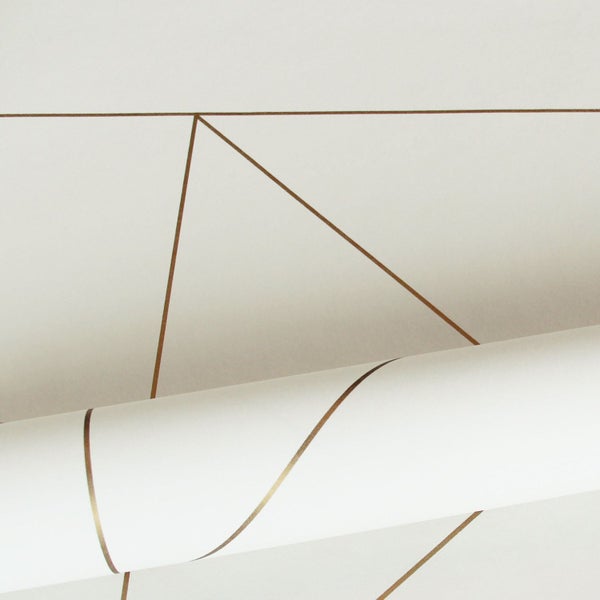 Origin Wallcoverings Tapete grafische Linien Beige und Gold - 53 cm x 10.05 m - 347720