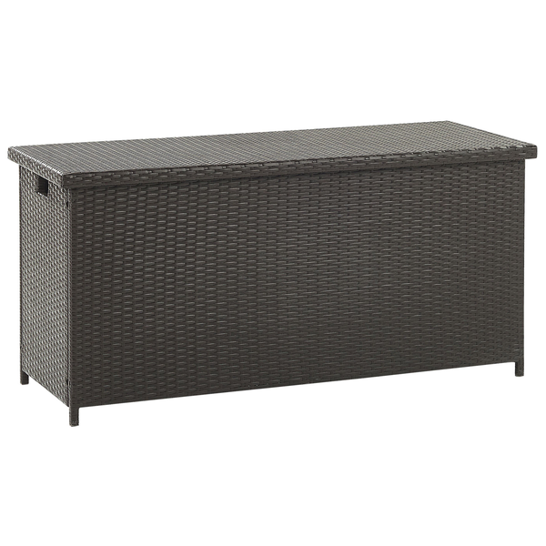 Aufbewahrungsbox MODENA Polyrattan 126 cm 46 cm Braun