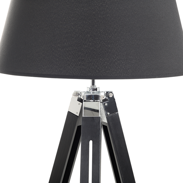 Stehlampe MADEIRA Kiefernholz Schwarz