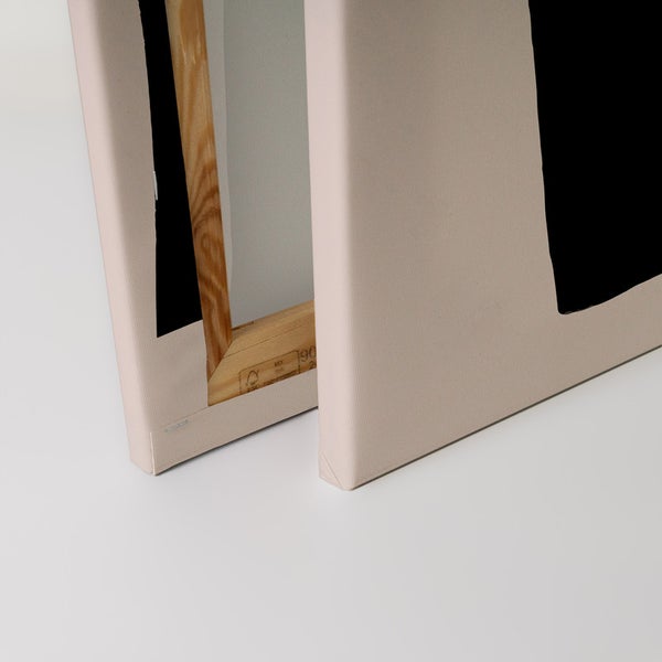 Detailansicht zweier Leinwandbilder mit Holzrahmen