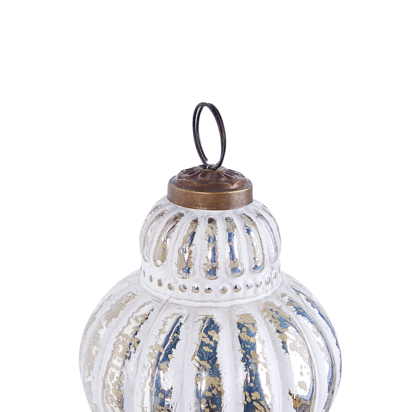 Weihnachtskugel 6er Set CREMEUX Glas Silber