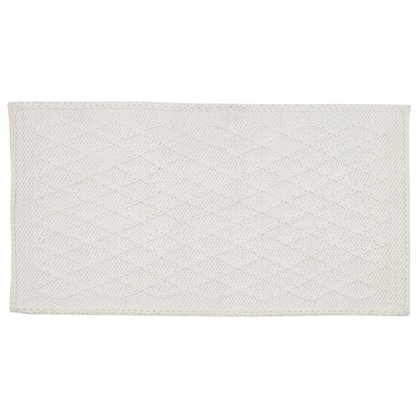 Teppich cremeweiß 80 x 150 cm Kurzflor ERZIN