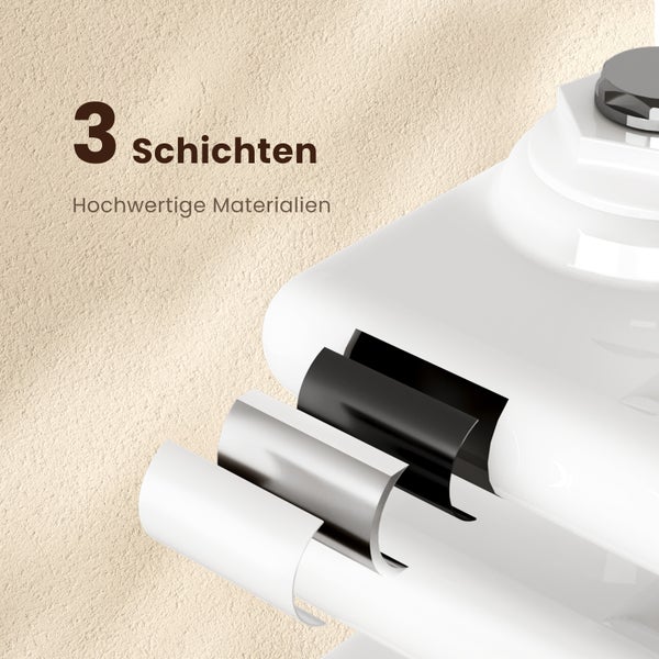 EMKE Designheizkörper mit Holzablage, Heizkörper mit Warmwasserbetrieb, horizontal, 674 Watt, 100 cm x 48 cm, Weiß