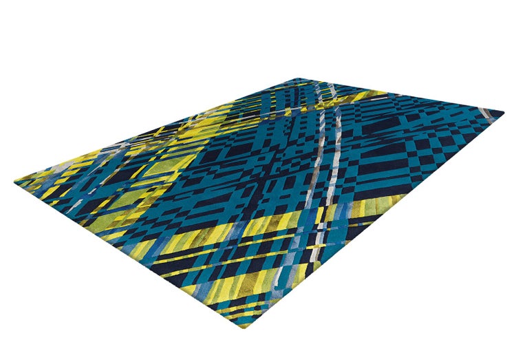 Kurzflor Teppich Zanele Multi / Blau Modern 120 x 180 cm