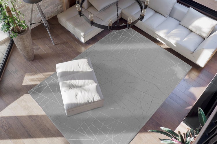 Offener Chemikalienschrank aus Stahlblech mit gelber Tür, fünf Lagerebenen und diversen Laborbehältern im Inneren.