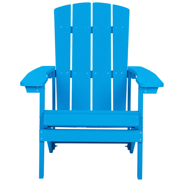 Gartenstuhl ADIRONDACK mit Fußstütze Blau