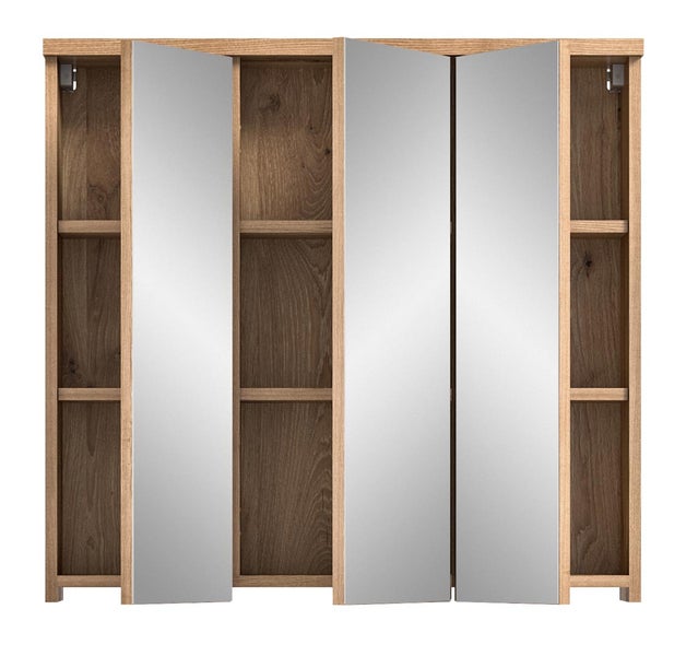 Xonox.home Spiegelschrank Grado 75 x 20 x 80 cm nox oak 3-türig