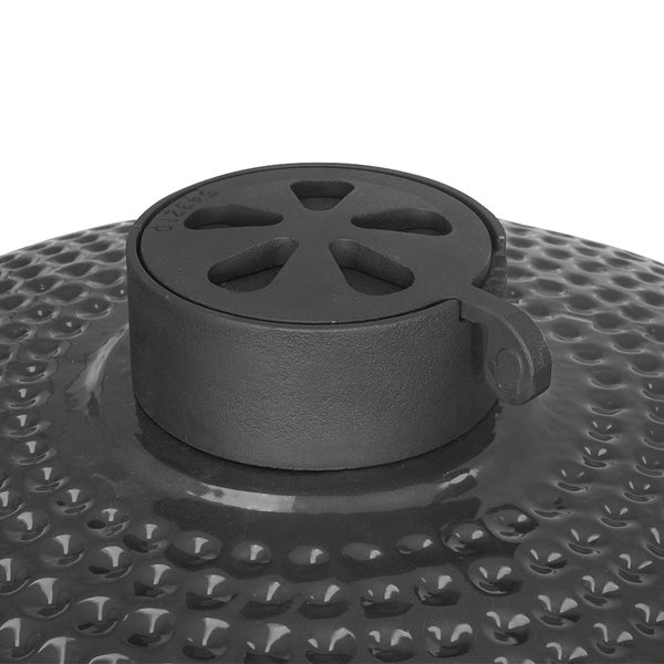 Kamado CL-23,5 Profi Keramik Grill Schwarz, Grilldurchmesser 60cm, Grillrostdurchmesser 51,5cm, BBQ Grillei Holzkohlegrill Grill Keramikgrill