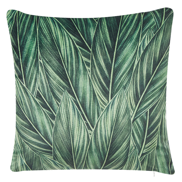 Dekokissen 2er Set DIASCIA Samtstoff 45 x 45 cm Grün Pflanzenmuster