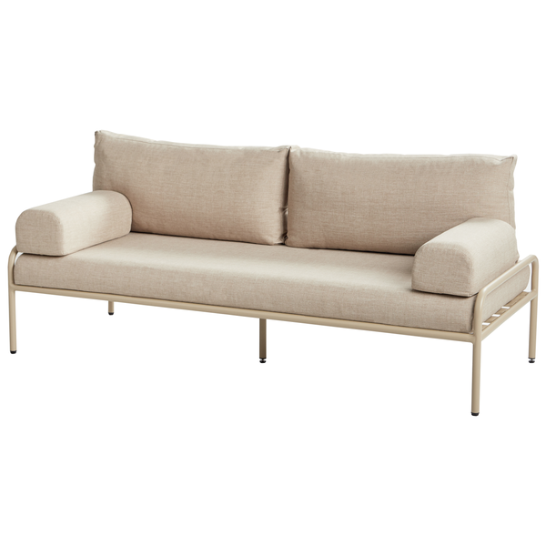 Gartensofa 2-Sitzer SOLOFRA Metall Beige