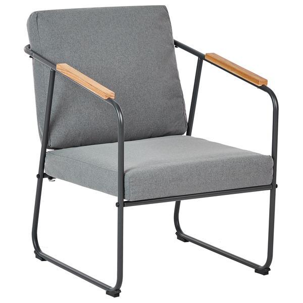 Lounge Set mit Tisch 4-Sitzer VEZZANA Metall Grau