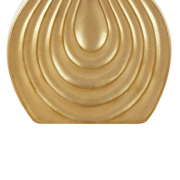 Dekovase THAPSUS Steinzeug 25 cm Gold