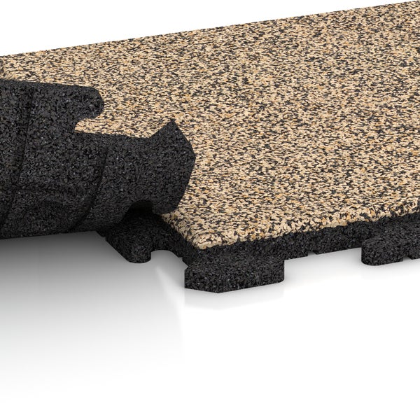 Verbundmatte aus Kork und Gummigranulat mit Puzzleverbindung