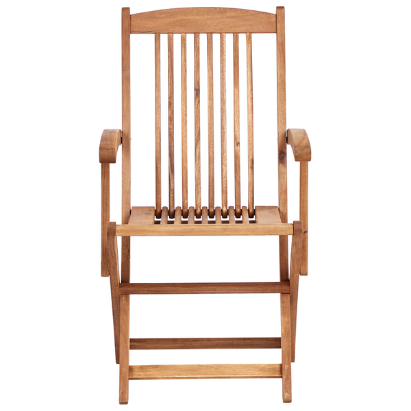 Set mit 2 Stühlen und Sitzkissen MAUI II Akazienholz Blau