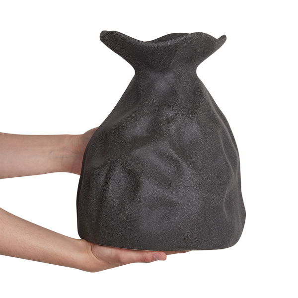 Blumenvase COONTAIL Steinzeug 31 cm Schwarz