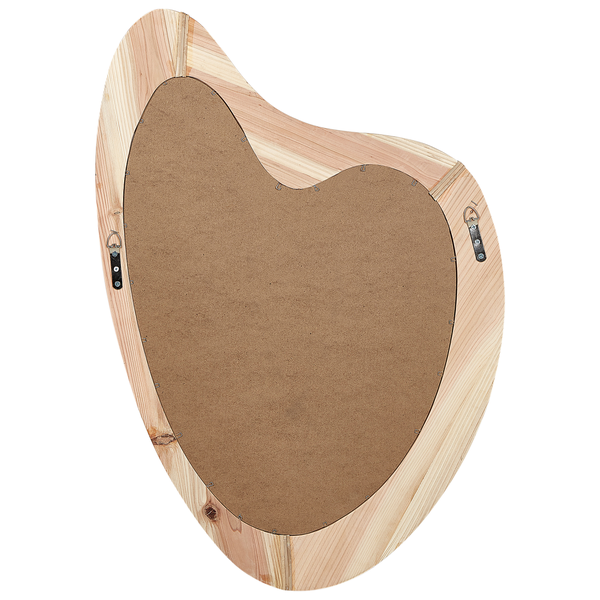 Wandspiegel NEURE 90 cm 77 cm Holz Naturfarben