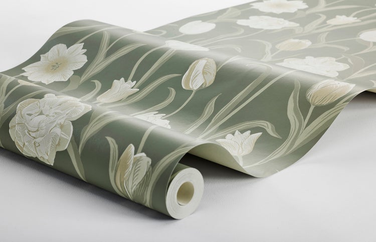 Borastapeter Tapete Blumen Grün - 53 cm x 10.05 m - 662656