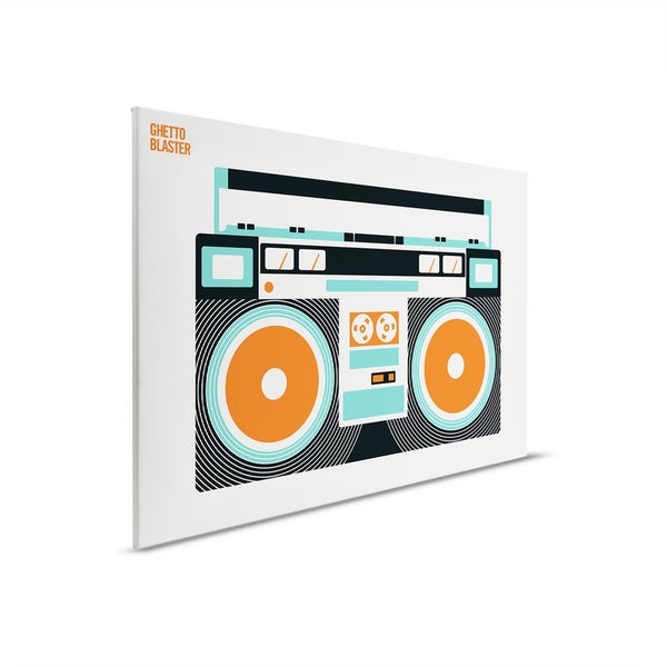 Illustration eines Ghettoblasters auf Leinwand