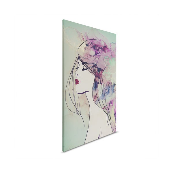 Wandbild mit abstrakter Frauendarstellung