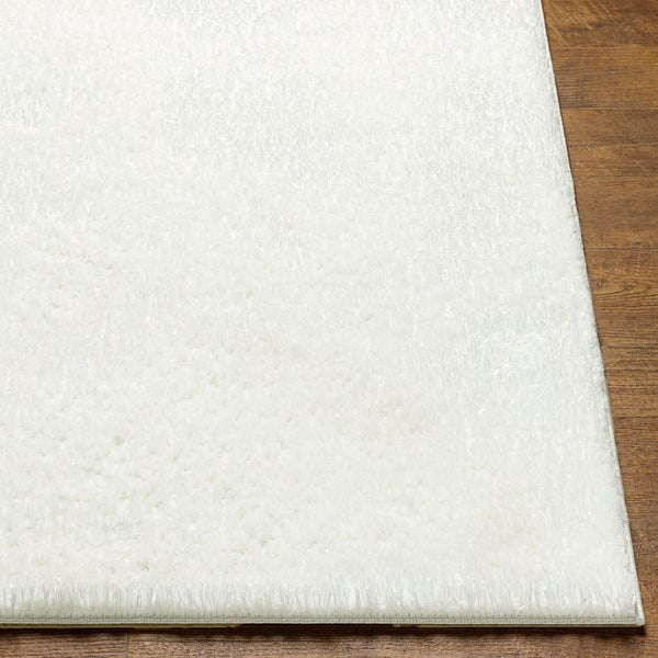 Hochfloriger Shaggy-Teppich Einfarbig Elfenbein 160x213 cm CLAIRE