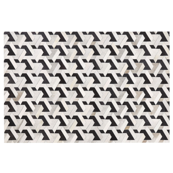 Teppich NARMAN Grau 140 x 200 cm Echtleder