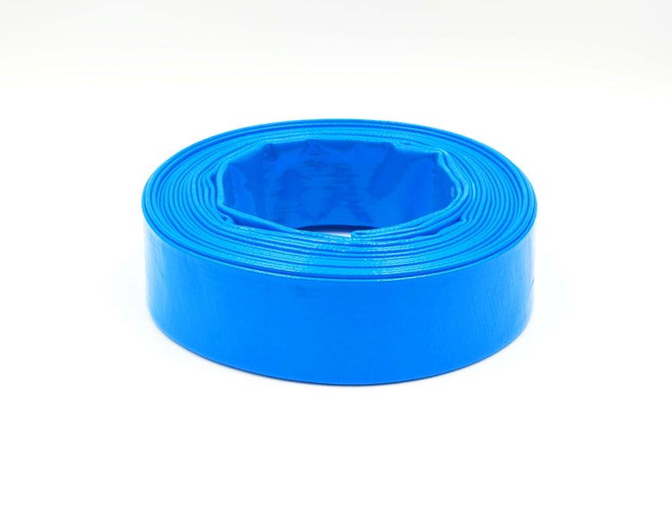 1 1/2 Zoll | 38 mm - 10 Meter - PVC Flachschlauch - Bauschlauch - Industrieschlauch - blau