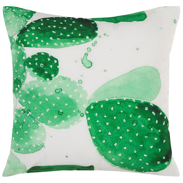 Gartenkissen 2er Set OSTINA Pflanzenmuster 45 x 45 cm Grün