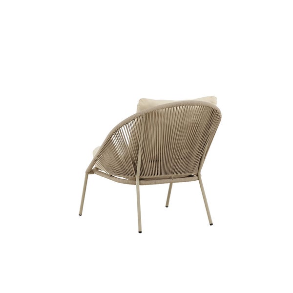 Lindos Loungesessel beige. 2er Set