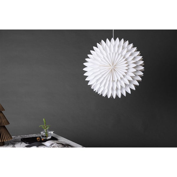 Storlien Weihnachtsstern mit Licht Papier Ø60 cm Pendelleuchte weiß. 60 X 21 X 60 cm