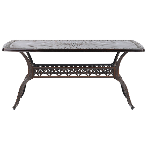Gartenmöbel Set 6-Sitzer LIZZANO inkl. Kissen Metall Dunkelbraun