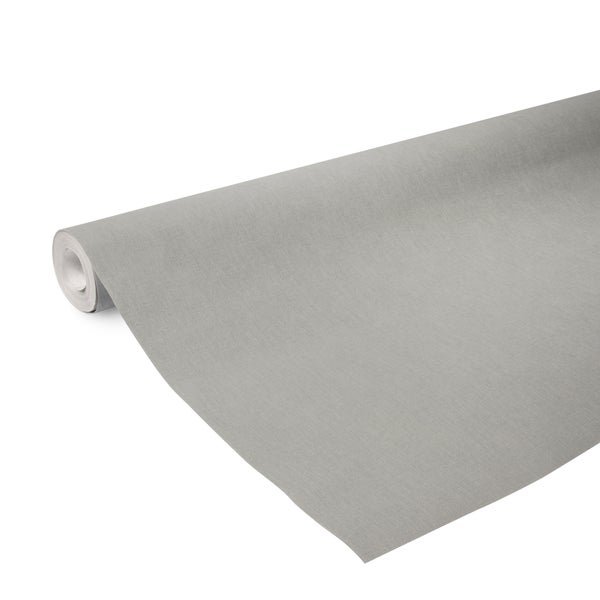 Vliestapete - Basic Linen Uni - Grau - 10mx106cm