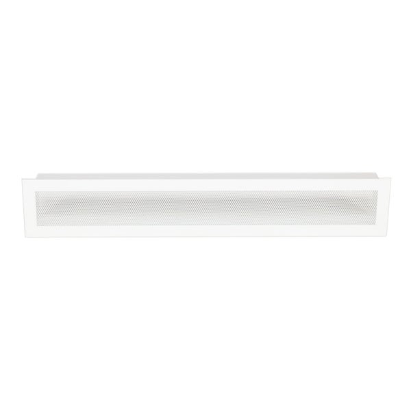 Rechteckige Einbauleuchte für Decken mit einem Gitterdiffusor für gleichmäßige Lichtverteilung