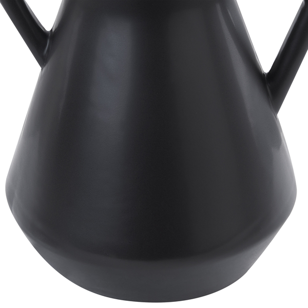Blumenvase FERMI Keramik 20 cm Schwarz
