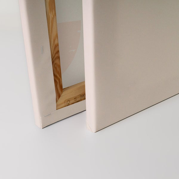 Detailansicht von zwei Leinwandbildern mit Holzrahmen