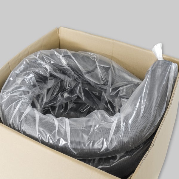 Flexibler Lüftungsschlauch in einem Karton verpackt